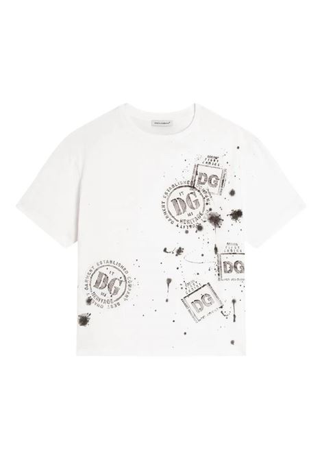 T-shirt con stampa DOLCE & GABBANA KIDS | L4JTHV G7PZCW0111